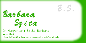 barbara szita business card